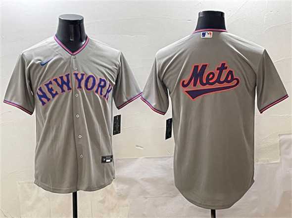 Mens New York Mets Blank Gray 2025 Limited Stitched Jersey